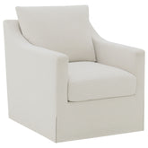 Orleans Furniture - Coaster - Winter Upholstered Sloped Arm Accent Swivel Chair Beige - 904133